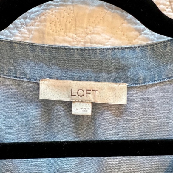 Loft Denim Blue Wrap Top - Picture 6 of 6